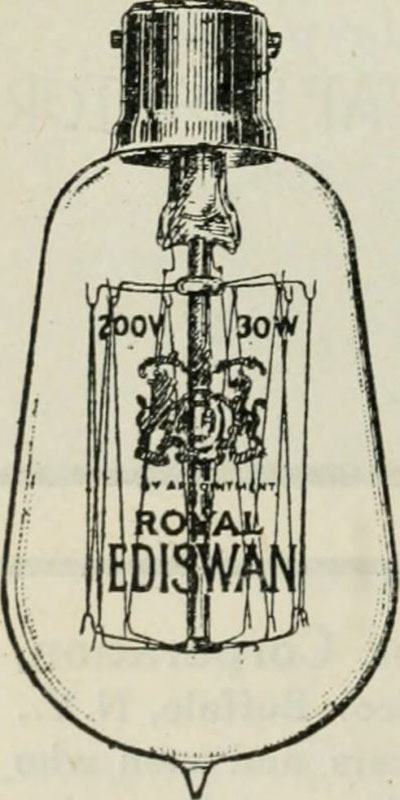 Ediswan’ın ilk ampul tasarımlarından birisi