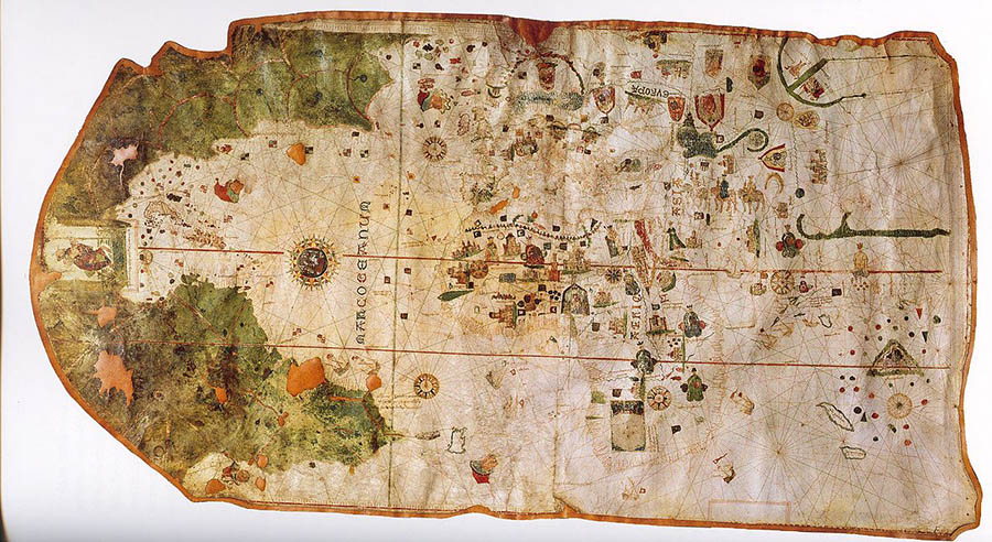 İspanyol haritacı ve kaşif Juan de la Cosa tarafından üretilen harita..